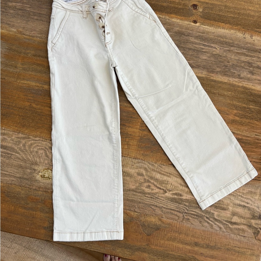 Tribal Jeans Audrey mid-rise wide leg capri size 2